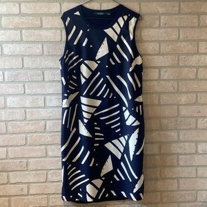 Lauren Ralph Lauren Faraleigh Printed-front Sleeveless Sweater Dress